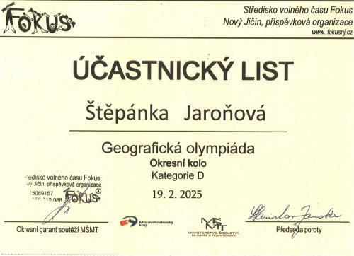 Zeměpisná olympiáda 2  